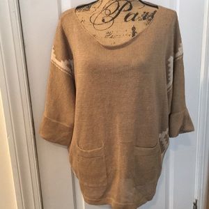 Marabelle linen oversized southwestern sweater